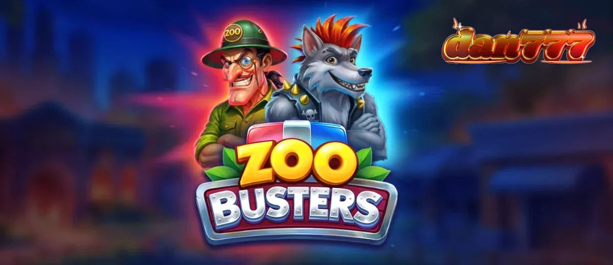 Tampilan visual karakter serigala punk dalam slot Zoo Busters